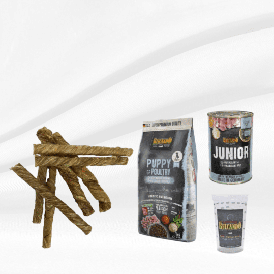hvalpebox med mad og snacks