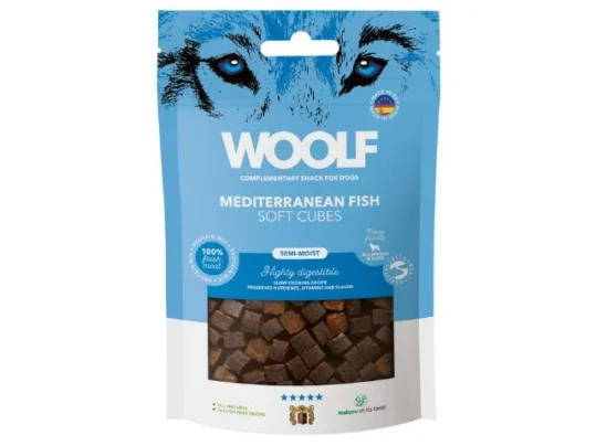 Woolf Soft Cubes Mediteranean Fish 100 g
