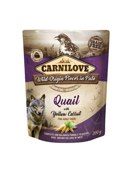 Carnilove Paté med Vagtel og Gul Gulerod – 300 g