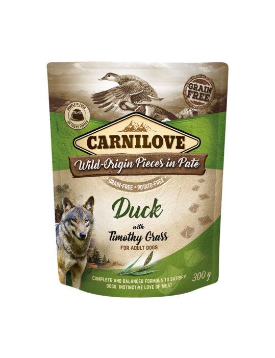 Carnilove Paté med And og Timothegræs – 300 g