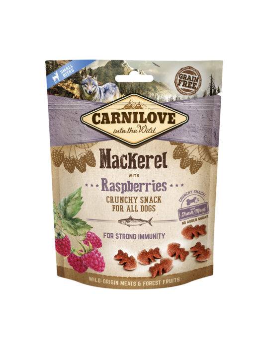 Carnilove Crunchy Snack med Makrel & Hindbær – 200 g
